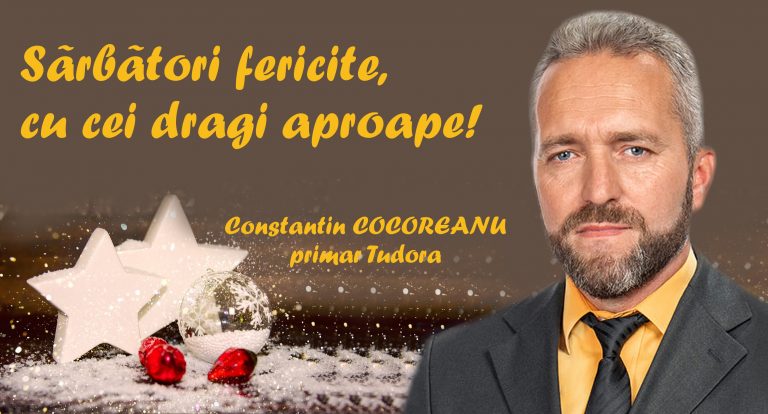 Felicitare Constantin Cocoreanu, Tudora, PNL, sarbatori, Craciun
