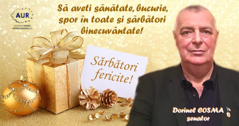 Felicitare-Dorinel-Cosma-senator-AUR-Craciun