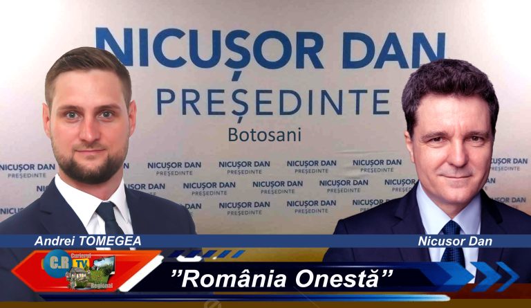 Nicusor Dan, Andrei Tomegea, Botosani, Romania Onesta, alegeri, presedinte, candidat, 4 mai, curierul tvr