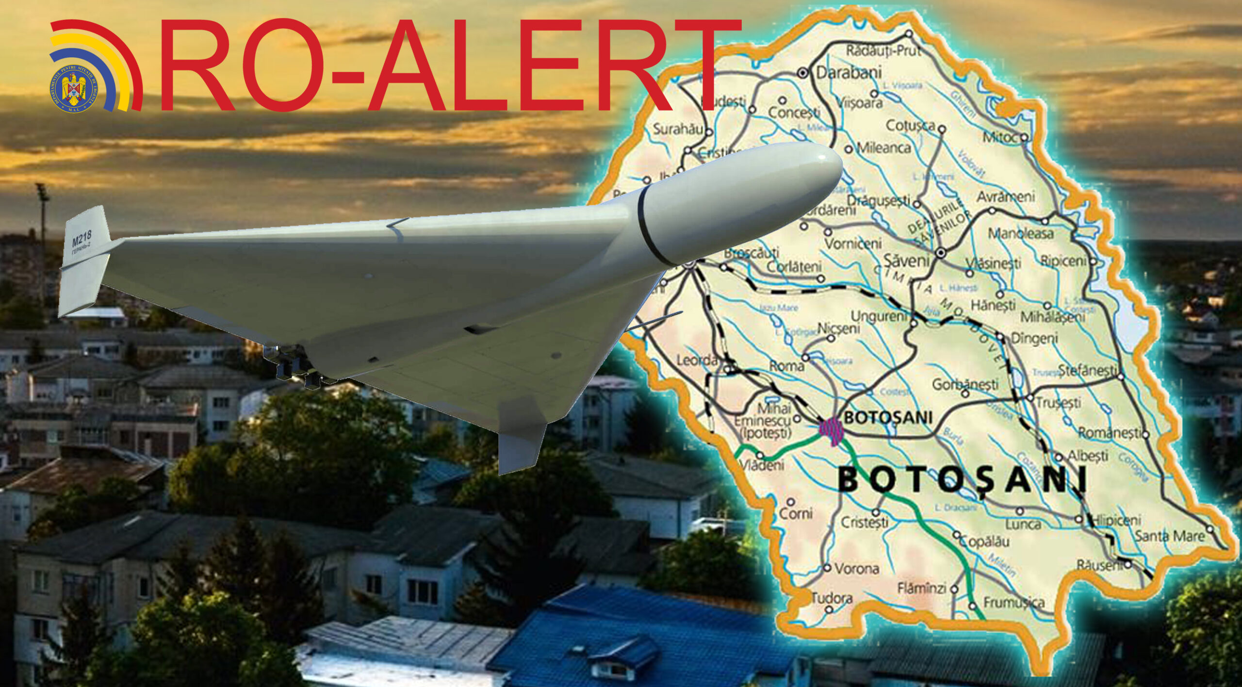 drona, ro alertm pericol, ucraina, avertizare, botosani