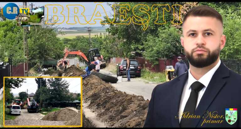Adrian Nistor, Braesti, gaz, apa, canalizare, investitii